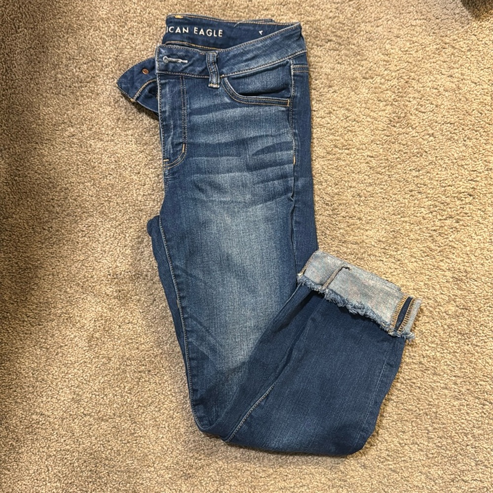 American Eagle Outfitters Dark Blue Skinny Jeans